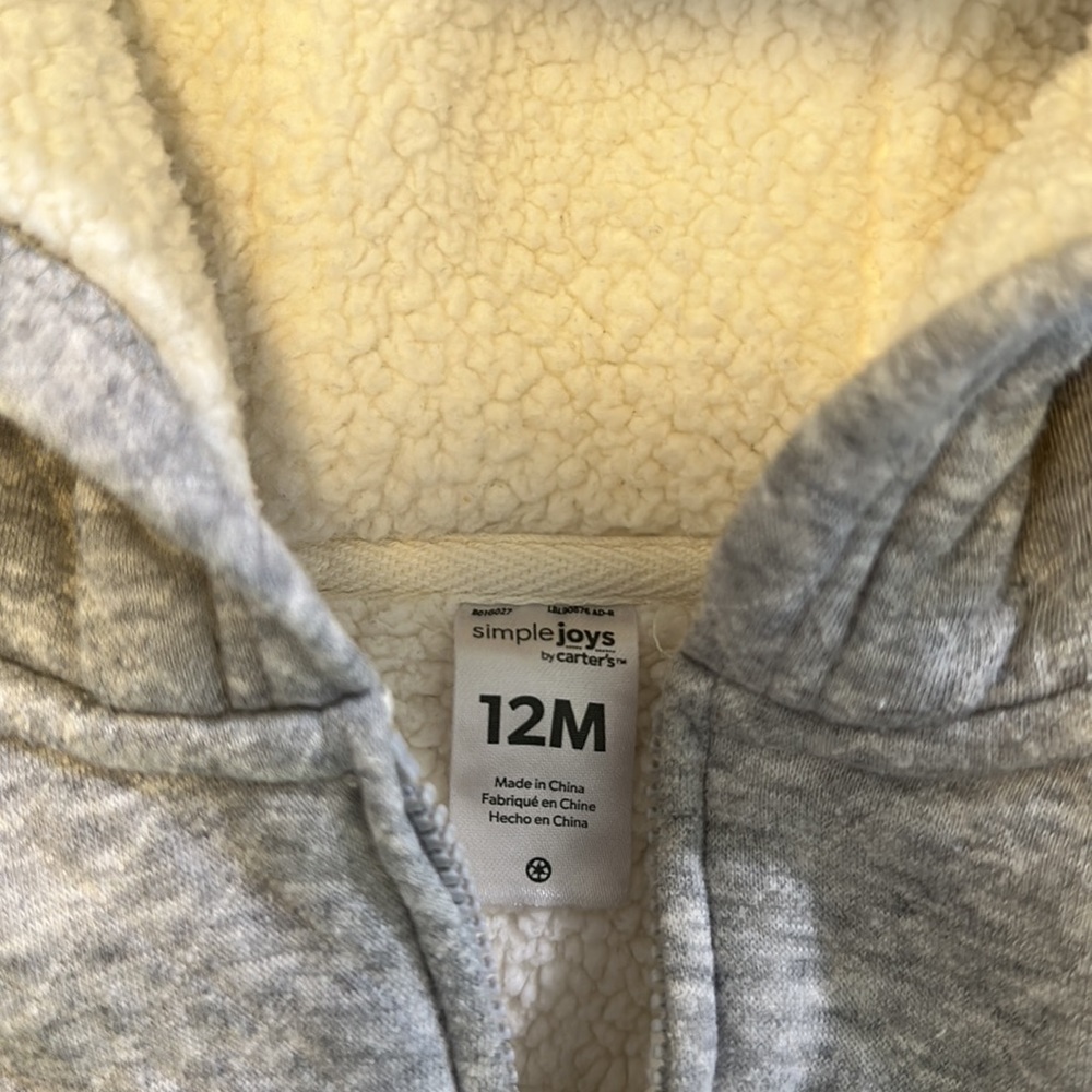 Simple Joys by Carter's Unisex Babies' Hooded Sweater Jacket with Ears - Picture 4 of 7